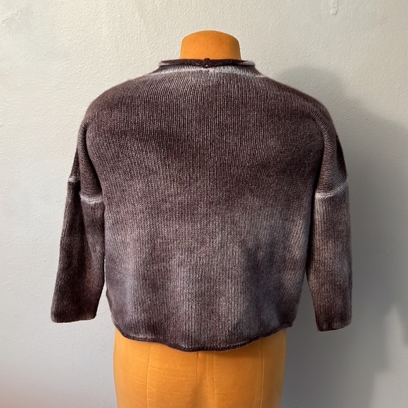F Cashmere 100% cashmere oversized cropped sweater hand painted size small - Picture 5 of 11